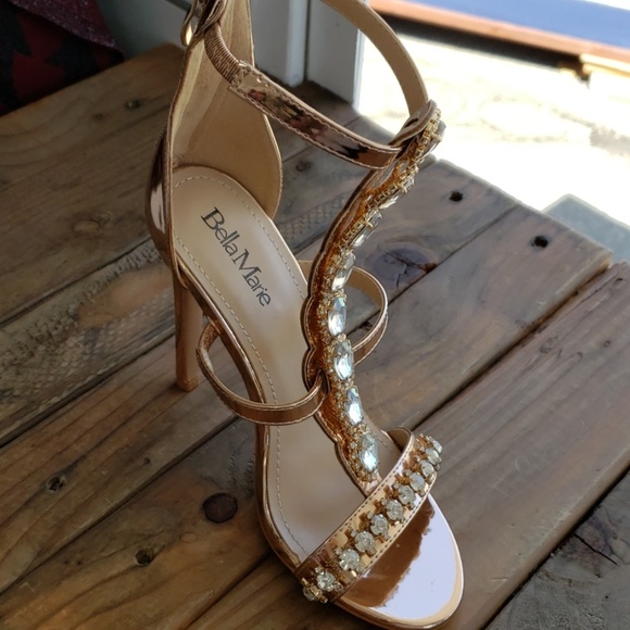 Gold heel with faux diamonds Glam - Picture 8 of 9